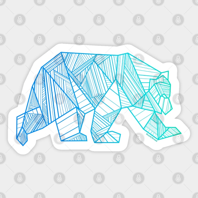 Geometric Bear Wild Alaska Mountain Animal Hipster Gay Bear | BearlyBrand Sticker by The Bearly Brand